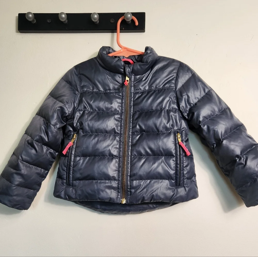 Crewcuts Toddler Down Feathers Gray Jacket With Pick Accents. Size 3T.  #G13